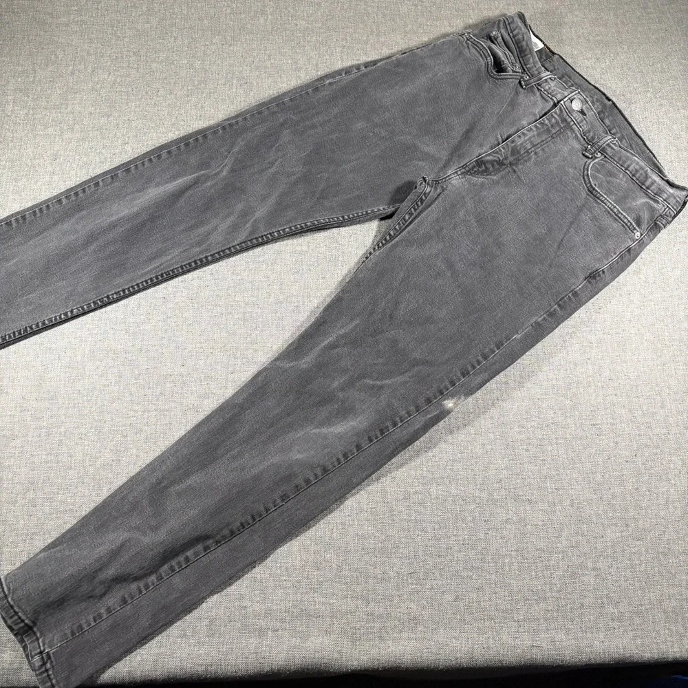 Levi's 502 Regular Taper Jeans Mens 36x34 (Fits 34x30) Black Faded Denim Pants